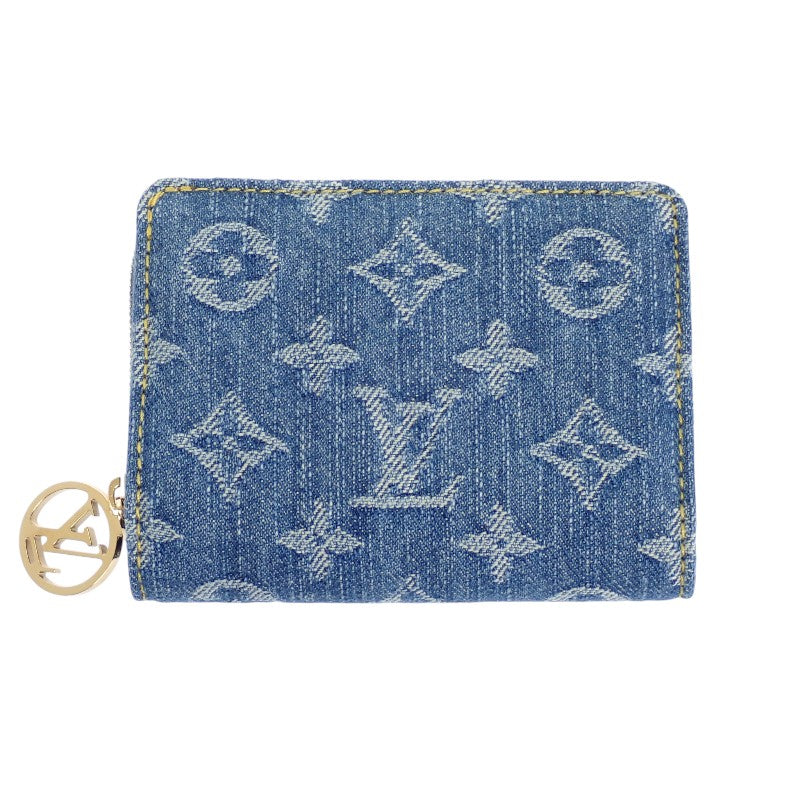 ルイヴィトン LOUIS VUITTON ポルトフォイユ・ルー 日本限定 M83160 二つ折り財布 モノグラムデニム ブルー ゴールド金具 レディース【中古】【Aランク】