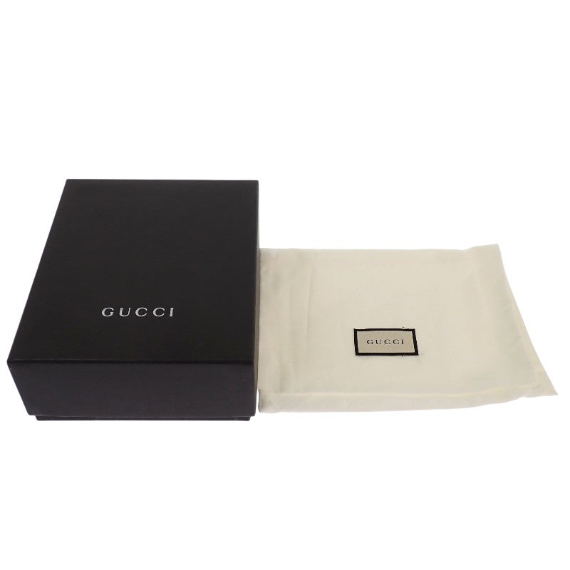 グッチ GUCCI オフディアウォレット 719887 DJ2DG 1060 二つ折り財布 レザー ブラック ゴールド金具 レディース メンズ ユニセックス【中古】【SAランク】
