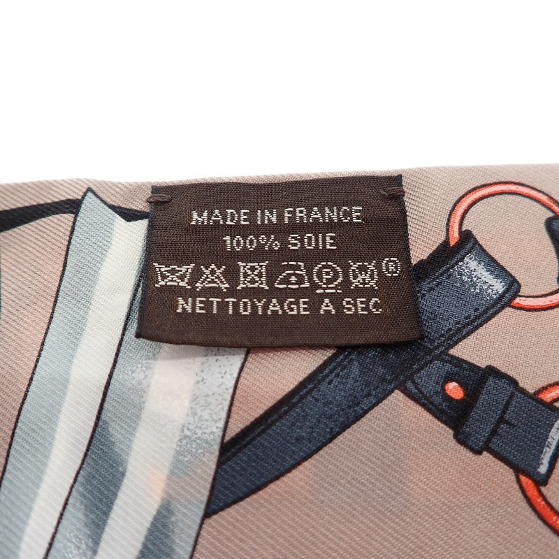 エルメス HERMES ツイリー Jumping スカーフ シルク ベージュサンドル