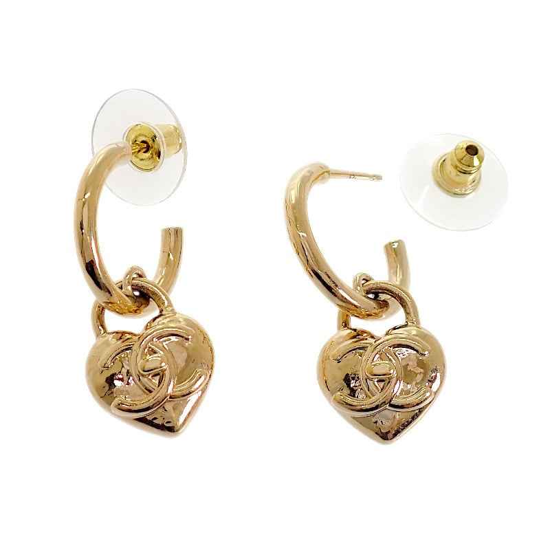 シャネル CHANEL ココマーク ハート フープ AB9094 ピアス メタル