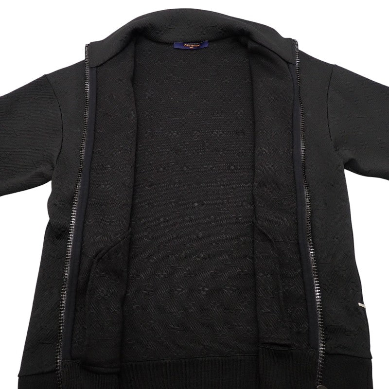 ルイヴィトン LOUIS VUITTON モノグラム ジップアップ スルートップ XS ブルゾン ポリエステル ナイロン コットン ブラック 黒 メンズ【中古】【ABランク】 ルイヴィトン LOUIS VUITTON モノグラム ジップアップ スルートップ XS