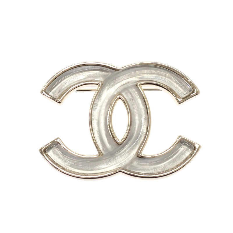 シャネル CHANEL ココマーク ブローチ メタル クリア ゴールド レディース【中古】【Aランク】