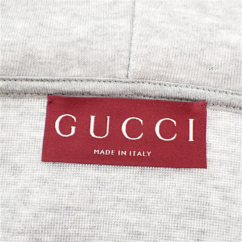 グッチ GUCCI コットンジャージー フーデッド スウェットシャツ L 795419 XJGQH 1056 パーカー コットン グレー メンズ ユニセックス【中古】【Aランク】