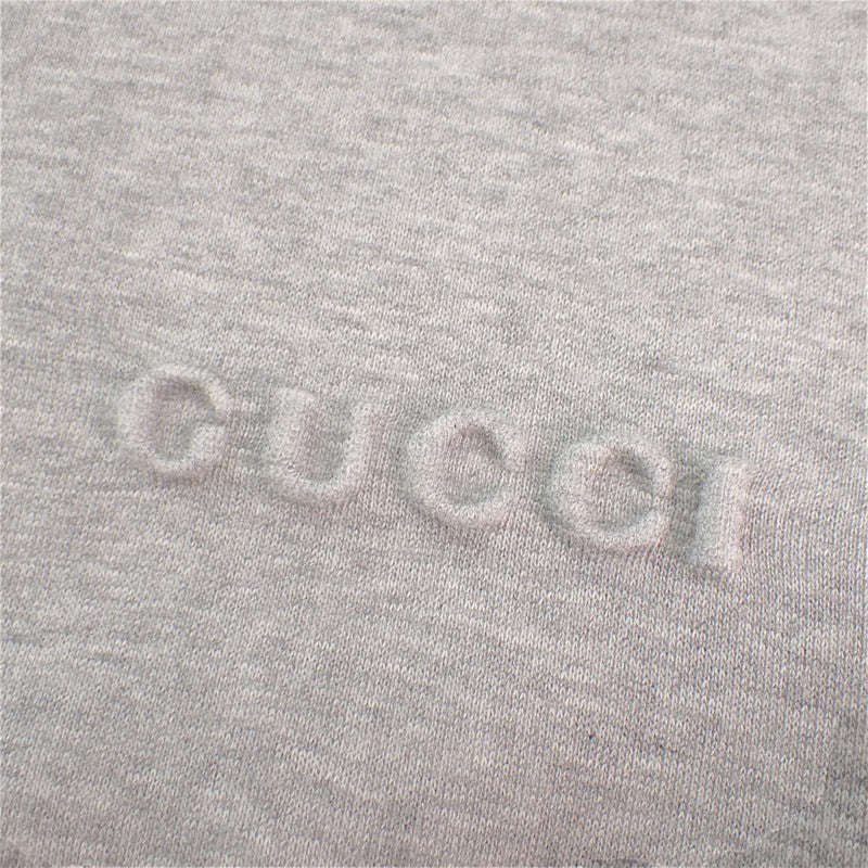 グッチ GUCCI コットンジャージー フーデッド スウェットシャツ L 795419 XJGQH 1056 パーカー コットン グレー メンズ ユニセックス【中古】【Aランク】