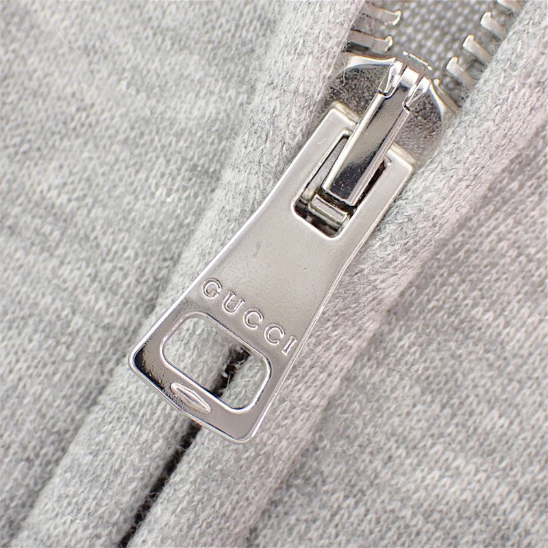 グッチ GUCCI コットンジャージー フーデッド スウェットシャツ L 795419 XJGQH 1056 パーカー コットン グレー メンズ ユニセックス【中古】【Aランク】