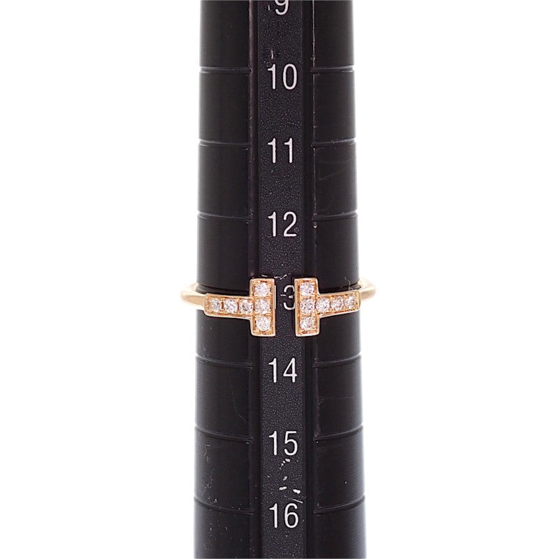 ティファニー TIFFANY&Co. T ダイヤモンド ワイヤー 13号 60147315 リング K18ピンクゴールド ダイヤモンド レディース【中古】【Aランク】