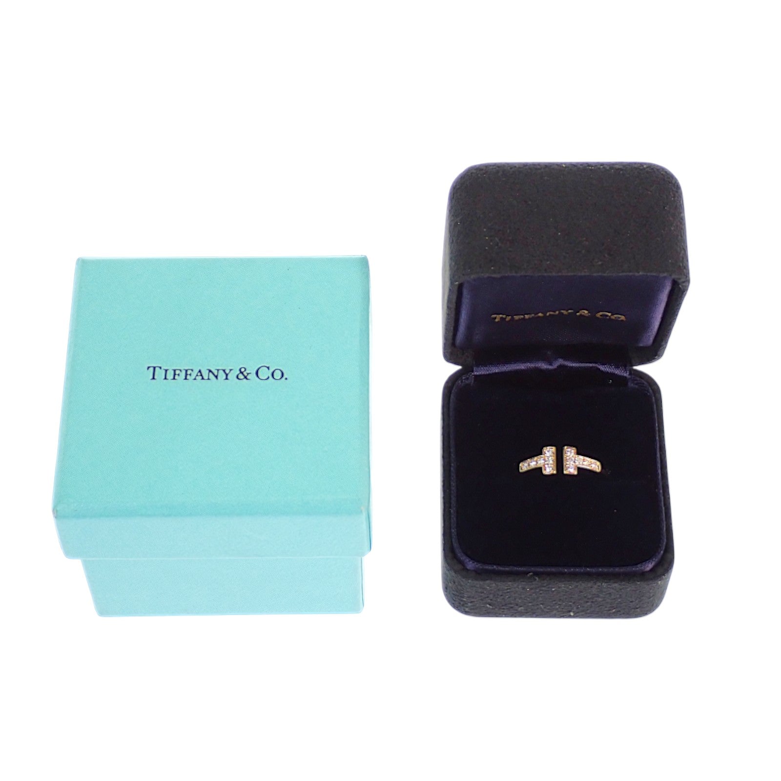 ティファニー TIFFANY&Co. T ダイヤモンド ワイヤー 13号 60147315 リング K18ピンクゴールド ダイヤモンド レディース【中古】【Aランク】