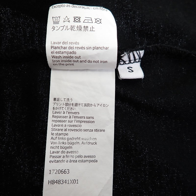 ロエベ LOEWE ネオン アナグラム 刺繍 Tシャツ S H526Y22X12 8964 半袖Ｔシャツ コットン ブラック ピンク メンズ レディース【中古】【Aランク】
