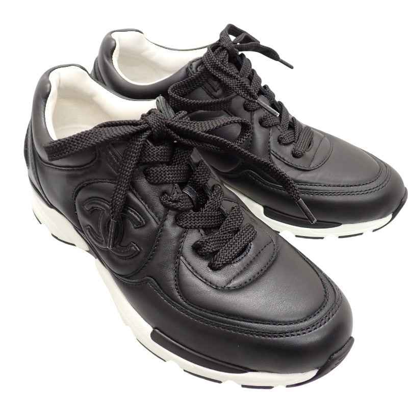 シャネル CHANEL CCレザースニーカー ココマーク 箱付 36
