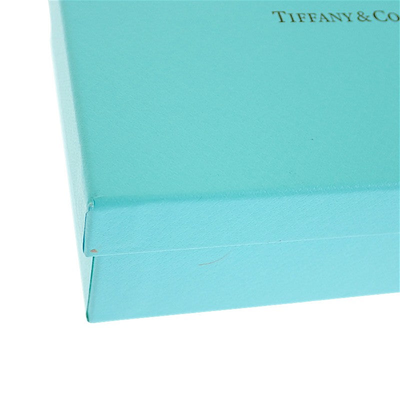 ティファニー TIFFANY&Co. コンパクトウォレット 三つ折り財布 レザー ブルー シルバー金具 レディース【中古】【Aランク】