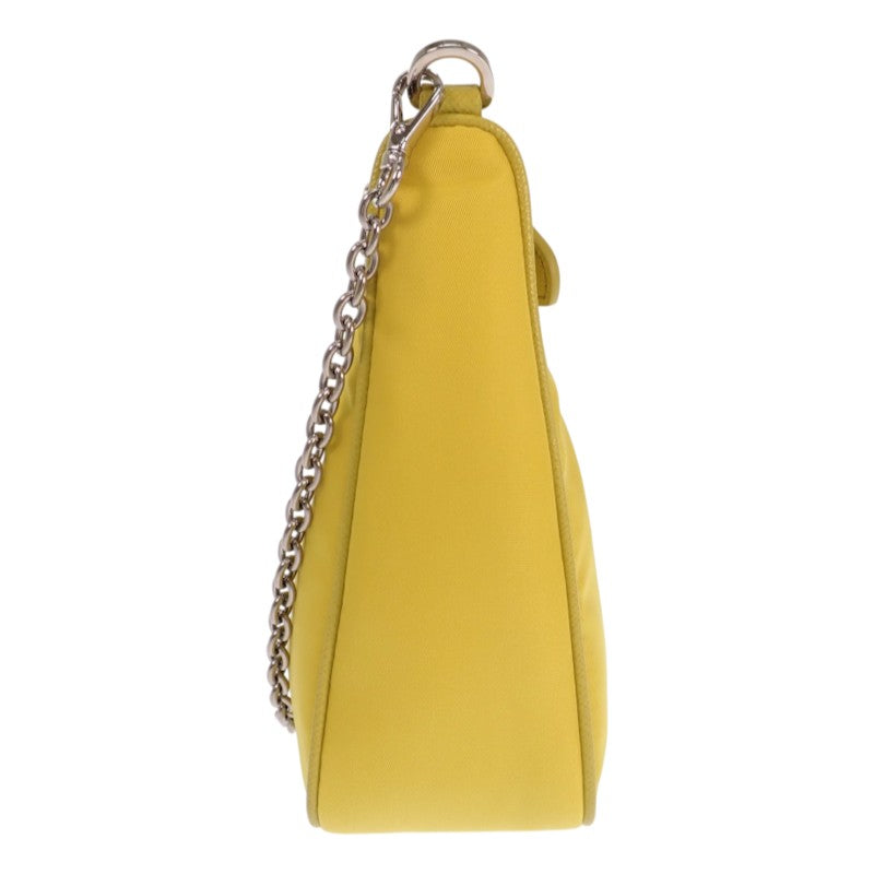 プラダ PRADA Re-Nylonバッグ 1BH204 2WAYバッグ ハンドバッグ ショルダーバッグ ナイロン イエロー 黄色 シルバー金具 レディース【中古】【Aランク】