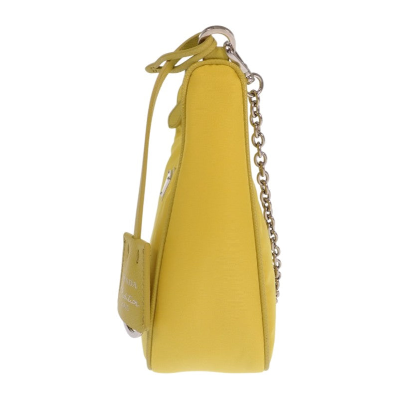 プラダ PRADA Re-Nylonバッグ 1BH204 2WAYバッグ ハンドバッグ ショルダーバッグ ナイロン イエロー 黄色 シルバー金具 レディース【中古】【Aランク】