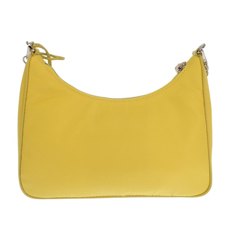 プラダ PRADA Re-Nylonバッグ 1BH204 2WAYバッグ ハンドバッグ ショルダーバッグ ナイロン イエロー 黄色 シルバー金具 レディース【中古】【Aランク】