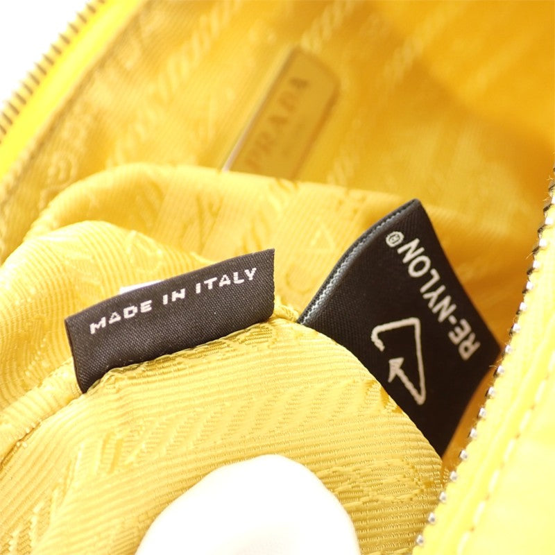 プラダ PRADA Re-Nylonバッグ 1BH204 2WAYバッグ ハンドバッグ ショルダーバッグ ナイロン イエロー 黄色 シルバー金具 レディース【中古】【Aランク】