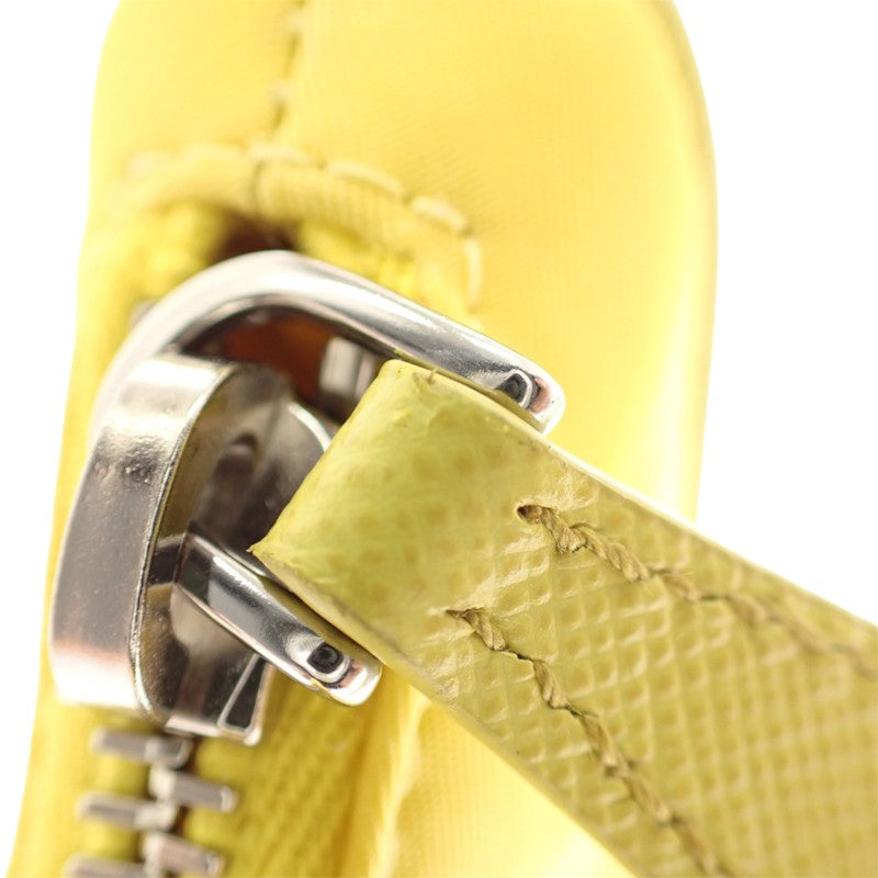 プラダ PRADA Re-Nylonバッグ 1BH204 2WAYバッグ ハンドバッグ ショルダーバッグ ナイロン イエロー 黄色 シルバー金具 レディース【中古】【Aランク】