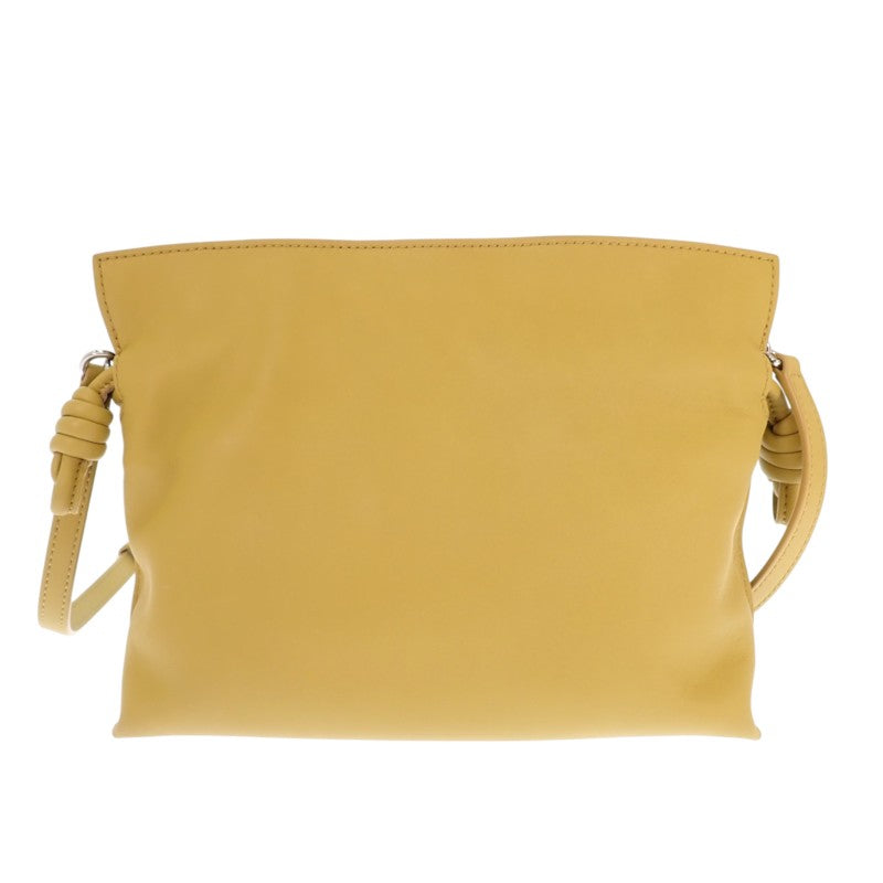ロエベ LOEWE フラメンコクラッチ ミニ A411FC2XA6 2WAYバッグ ショルダーバッグ クラッチバッグ ナッパカーフスキン イエロー シルバー金具 レディース【中古】【Aランク】
