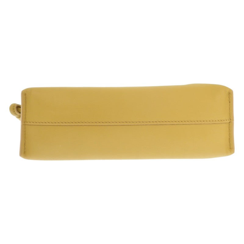 ロエベ LOEWE フラメンコクラッチ ミニ A411FC2XA6 2WAYバッグ ショルダーバッグ クラッチバッグ ナッパカーフスキン イエロー シルバー金具 レディース【中古】【Aランク】