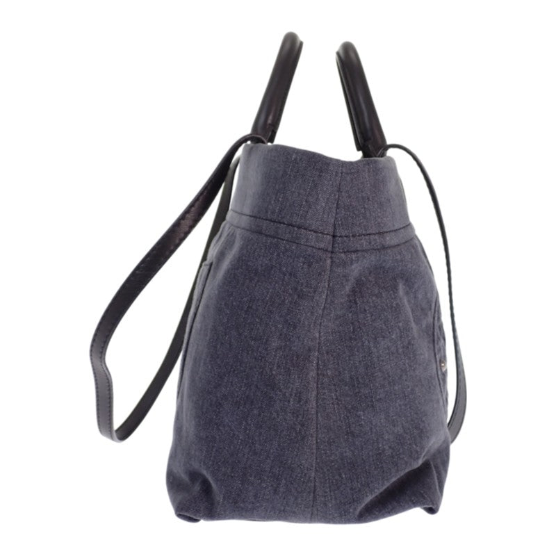 シャネル CHANEL ココマーク キルティング A93373 トートバッグ デニム レザー ブラック シルバー金具 レディース【中古】【Aランク】