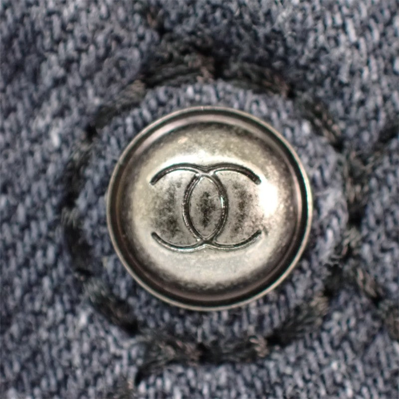 シャネル CHANEL ココマーク キルティング A93373 トートバッグ デニム レザー ブラック シルバー金具 レディース【中古】【Aランク】