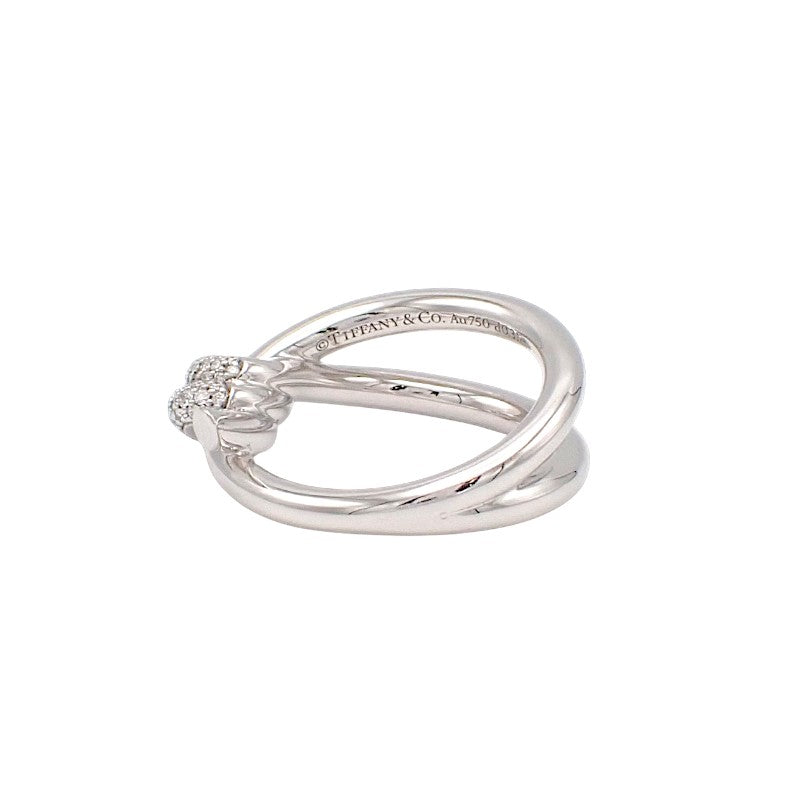ティファニー TIFFANY&Co. ノット ダブル ロウ 9.5号 70301822 リング K18ホワイトゴールド ダイヤモンド レディース【中古】【Aランク】