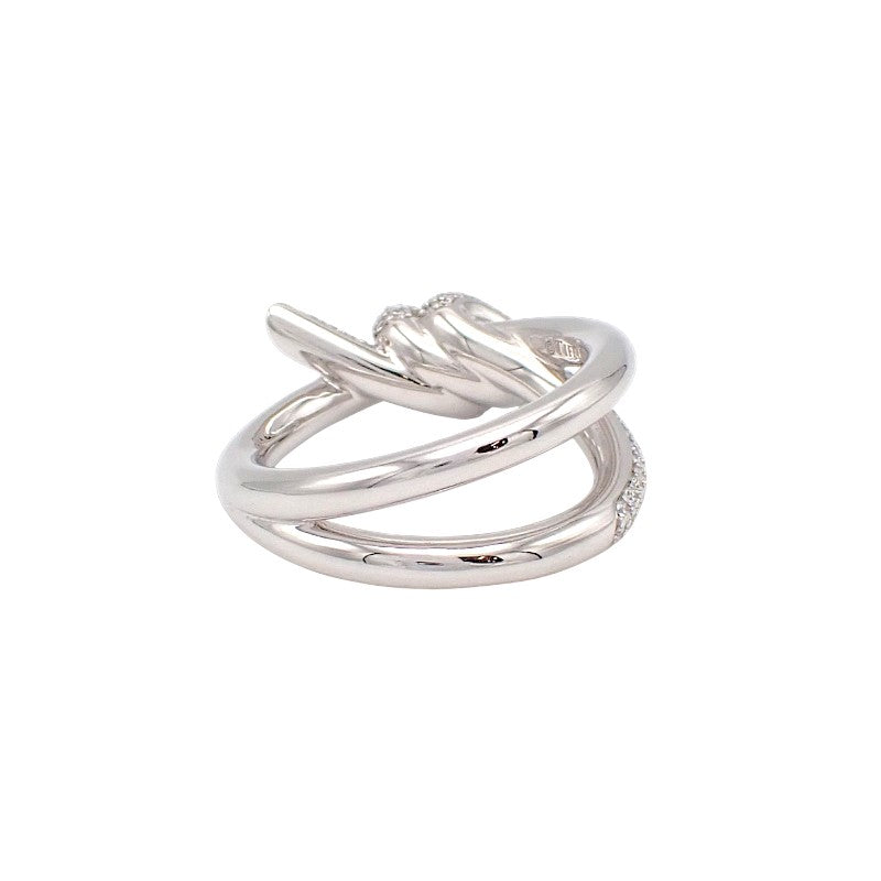 ティファニー TIFFANY&Co. ノット ダブル ロウ 9.5号 70301822 リング K18ホワイトゴールド ダイヤモンド レディース【中古】【Aランク】