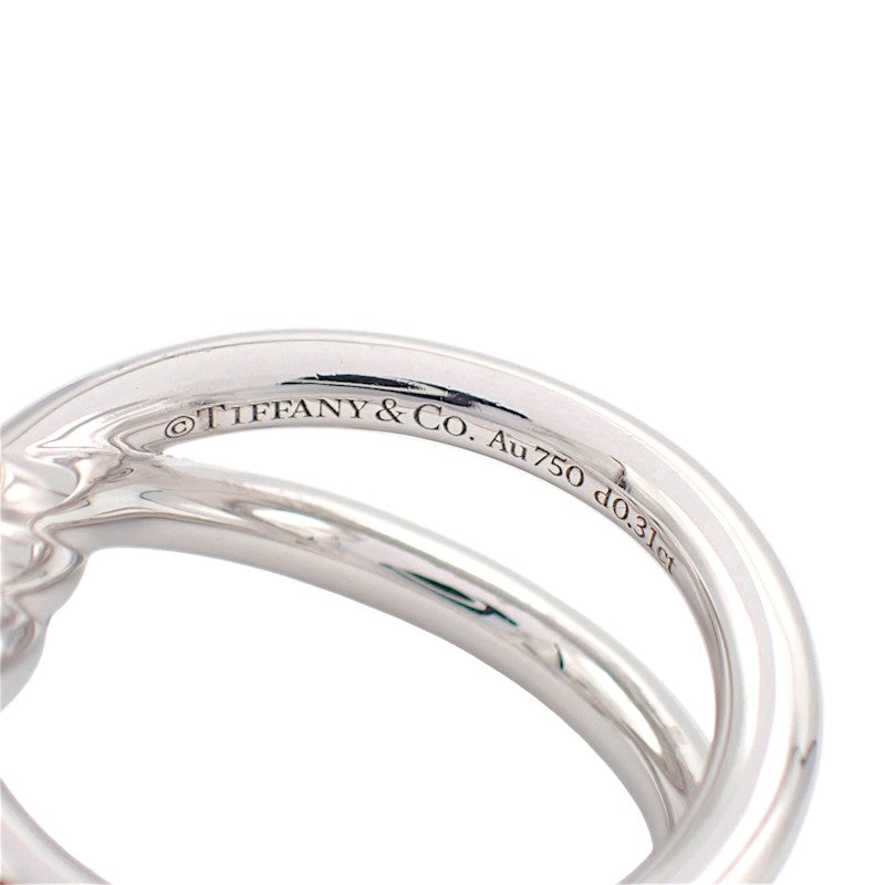 ティファニー TIFFANY&Co. ノット ダブル ロウ 9.5号 70301822 リング K18ホワイトゴールド ダイヤモンド レディース【中古】【Aランク】