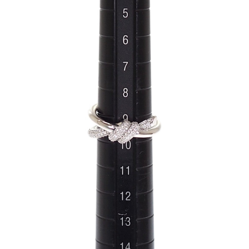 ティファニー TIFFANY&Co. ノット ダブル ロウ 9.5号 70301822 リング K18ホワイトゴールド ダイヤモンド レディース【中古】【Aランク】