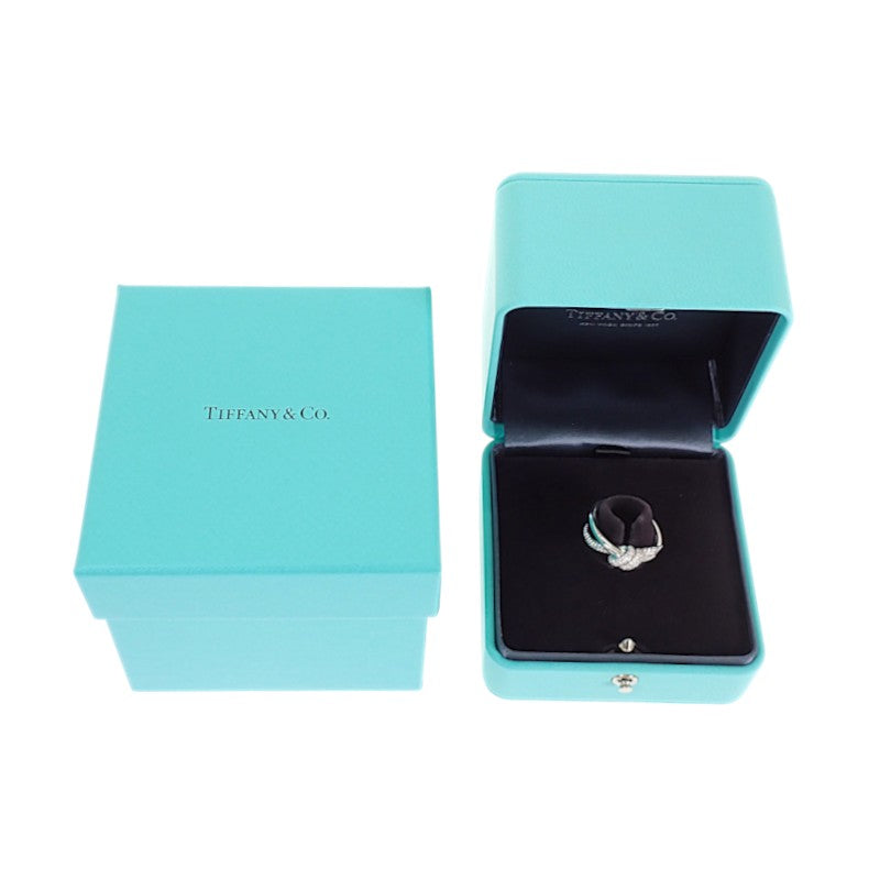 ティファニー TIFFANY&Co. ノット ダブル ロウ 9.5号 70301822 リング K18ホワイトゴールド ダイヤモンド レディース【中古】【Aランク】