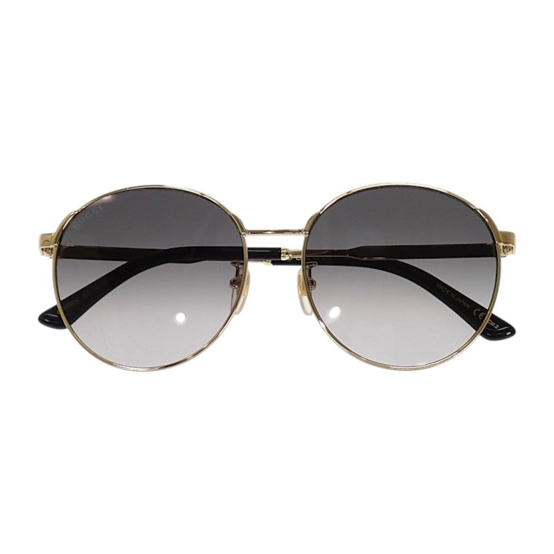 グッチ GUCCI インターロッキングG GG0206SK サングラス メタル グレー ゴールド レディース メンズ ユニセックス【中古】【Aランク】