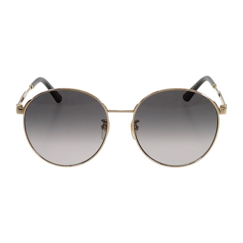 グッチ GUCCI インターロッキングG GG0206SK サングラス メタル グレー ゴールド レディース メンズ ユニセックス【中古】【Aランク】