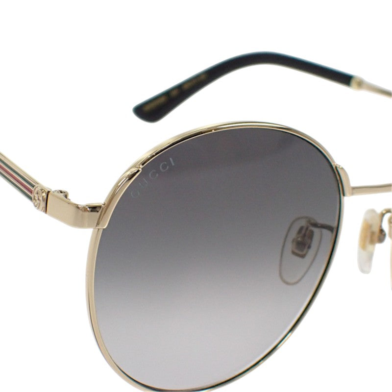 グッチ GUCCI インターロッキングG GG0206SK サングラス メタル グレー ゴールド レディース メンズ ユニセックス【中古】【Aランク】