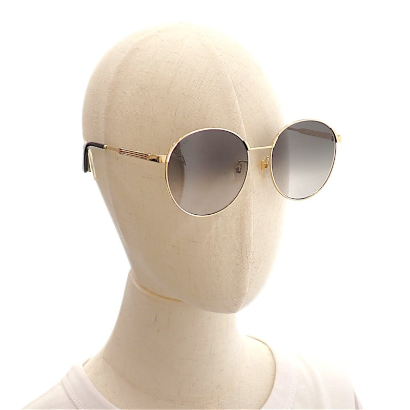 グッチ GUCCI インターロッキングG GG0206SK サングラス メタル グレー ゴールド レディース メンズ ユニセックス【中古】【Aランク】
