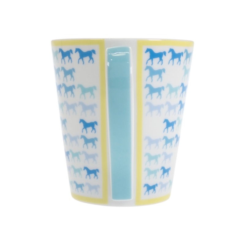 エルメス HERMES カヴァルカラーマグカップ 食器 ポーセリン ブルー【中古】【Sランク】