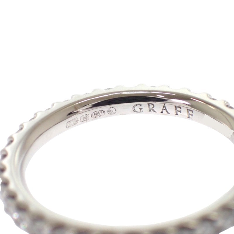 グラフ GRAFF キャッスルセット ラウンド ダイヤモンド ウェディングバンド 8.5号 RER1053 リング K18ホワイトゴールド ダイヤモンド レディース【中古】【Aランク】
