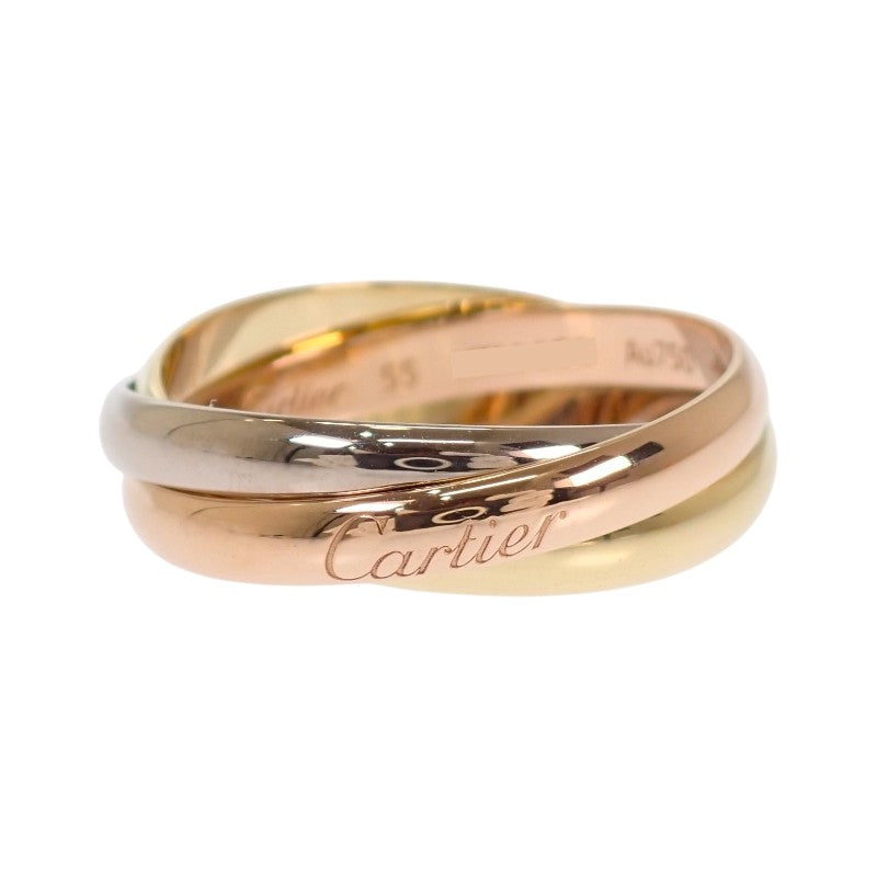 カルティエ CARTIER トリニティ スモール 15号 B4235155 リング K18イエローゴールド K18ピンクゴールド K18ホワイトゴールド ゴールド 刻印サイズ55 メンズ【中古】【Aランク】