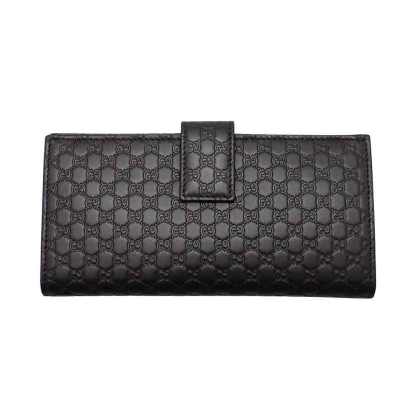 美品　GUCCI 長財布　Wホック　レザー　ブラック　G金具　メンズ グッチ GUCCI Wホック 449393_BMJ1G_1000 長財布 レザー ブラック