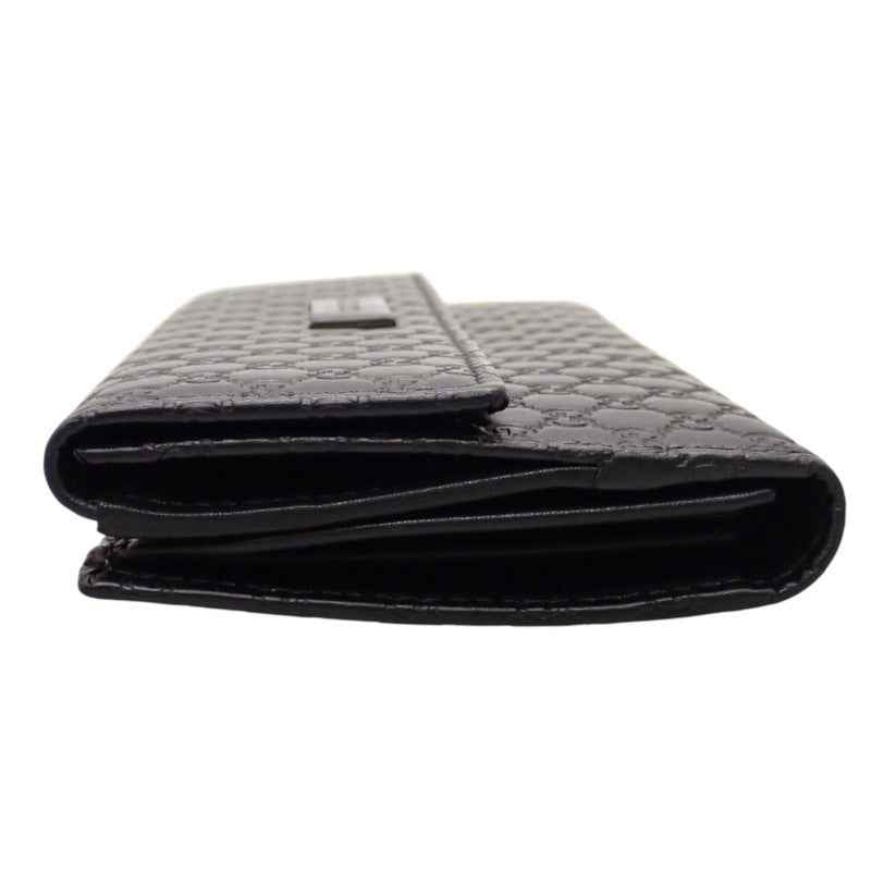 GG 黒 レザー 長財布 グッチ GUCCI Wホック 449393_BMJ1G_1000 長財布 レザー ブラック