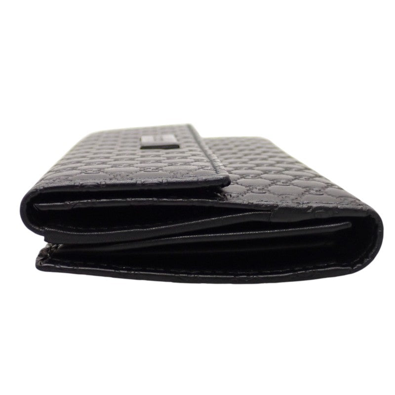 グッチ GUCCI Wホック 449393_BMJ1G_1000 長財布 レザー ブラック ゴールド金具 メンズ レディース【中古】【Aランク】
