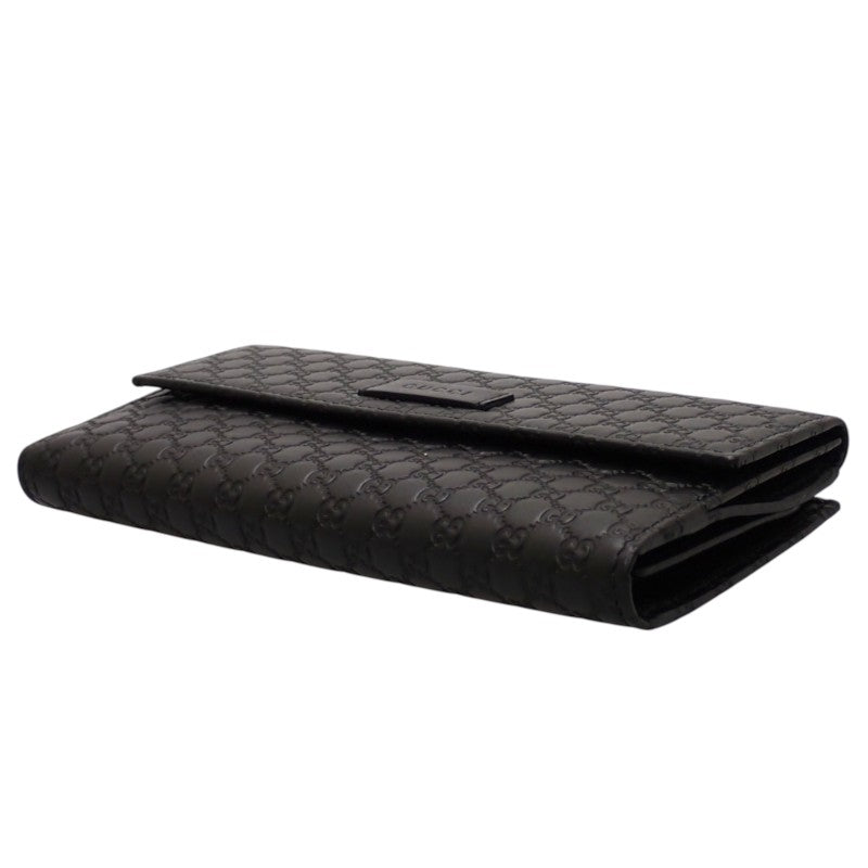 グッチ GUCCI Wホック 449393_BMJ1G_1000 長財布 レザー ブラック ゴールド金具 メンズ レディース【中古】【Aランク】