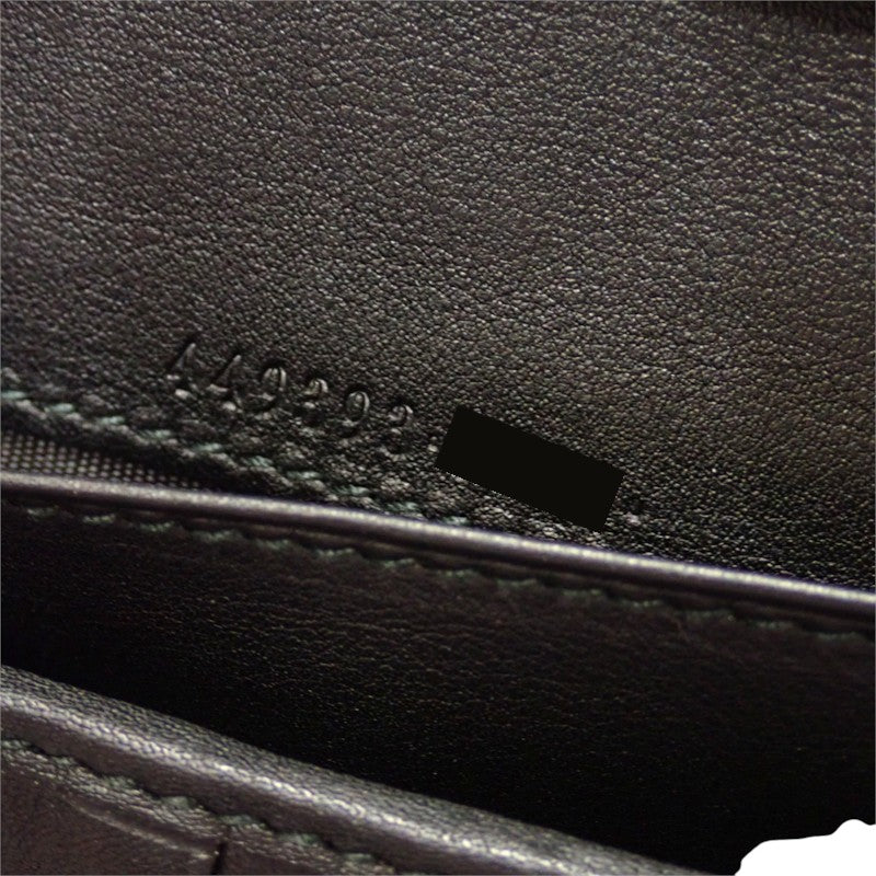 グッチ GUCCI Wホック 449393_BMJ1G_1000 長財布 レザー ブラック ゴールド金具 メンズ レディース【中古】【Aランク】