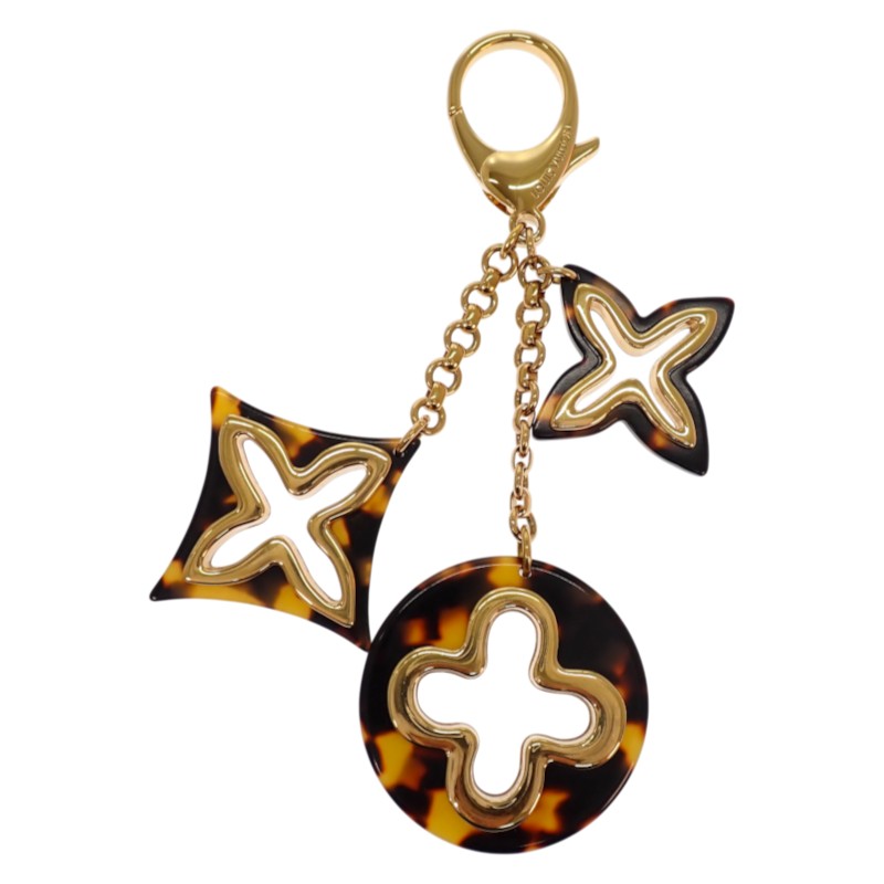 ルイヴィトン LOUIS VUITTON ビジューサック アンソレンヌ チャーム M65087 キーホルダー メタル ゴールド ブラウン レディース【中古】【Bランク】