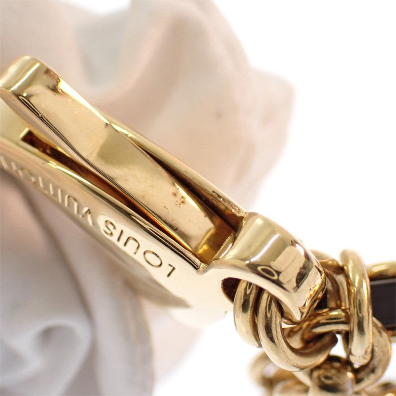 ルイヴィトン LOUIS VUITTON ビジューサック アンソレンヌ チャーム M65087 キーホルダー メタル ゴールド ブラウン レディース【中古】【Bランク】