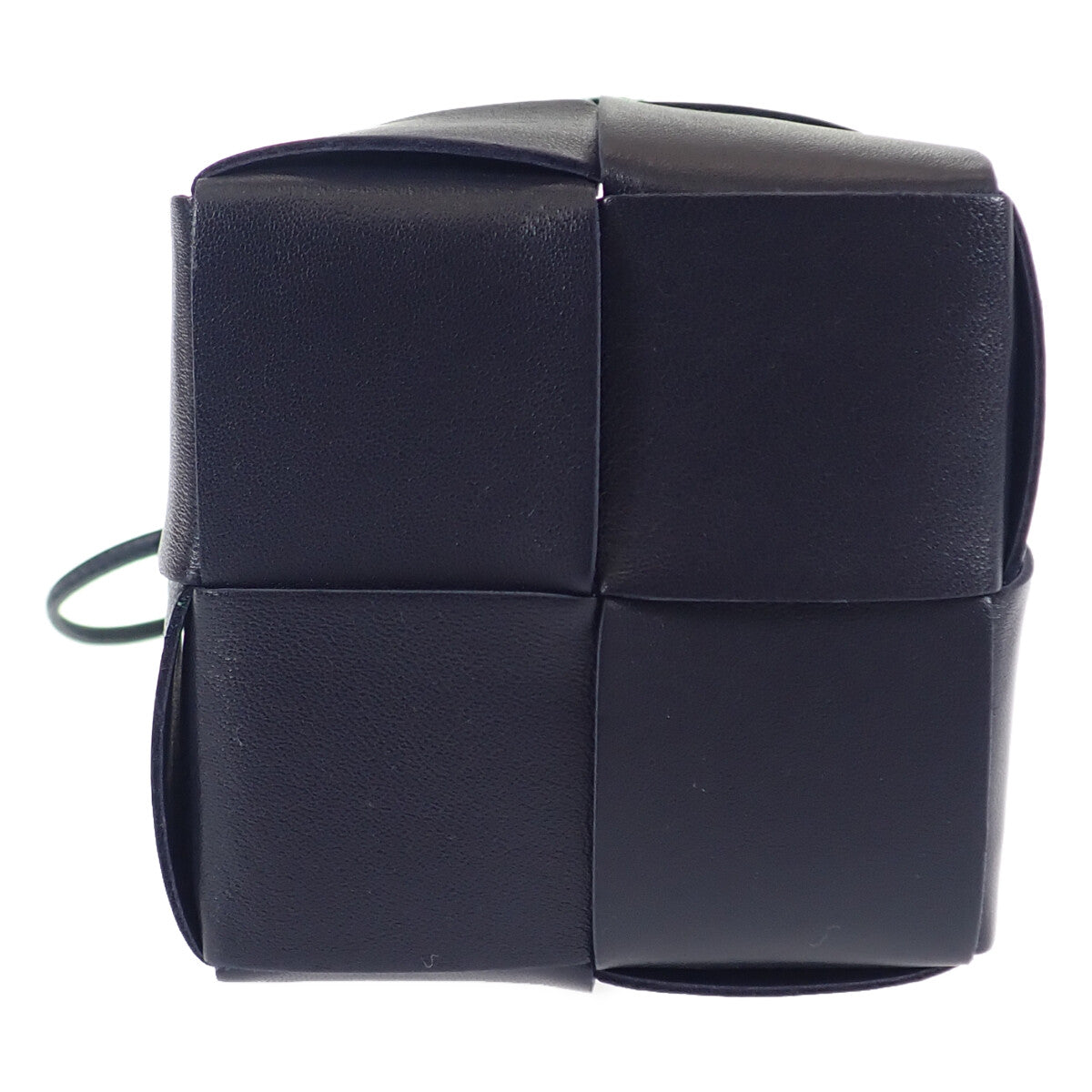 ボッテガヴェネタ BOTTEGA VENETA カセットミニ クロスボディバケット 680217VCQC48837 ショルダーバッグ ラムスキン イントレチャート ネイビー レディース【中古】【ABランク】