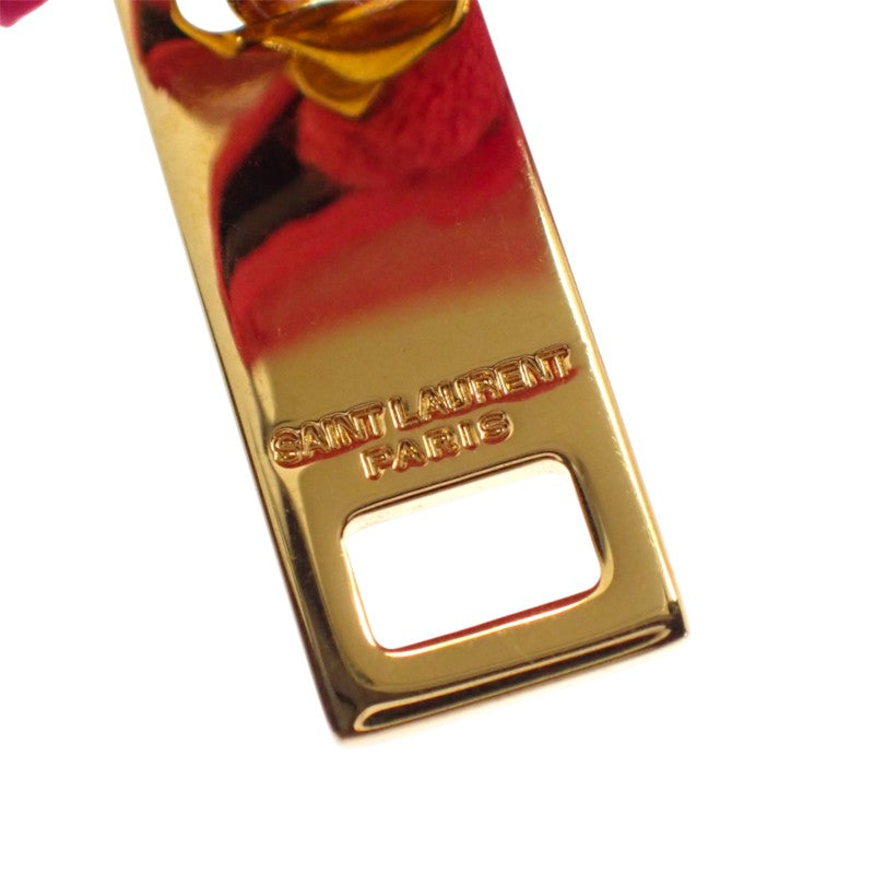 サンローラン SAINT LAURENT モノグラム フラグメント ジップカードケース 607915 カードケース カーフ ピンク ゴールド金具 レディース【中古】【ABランク】