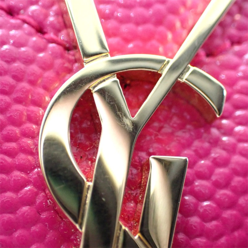 サンローラン SAINT LAURENT モノグラム フラグメント ジップカードケース 607915 カードケース カーフ ピンク ゴールド金具 レディース【中古】【ABランク】