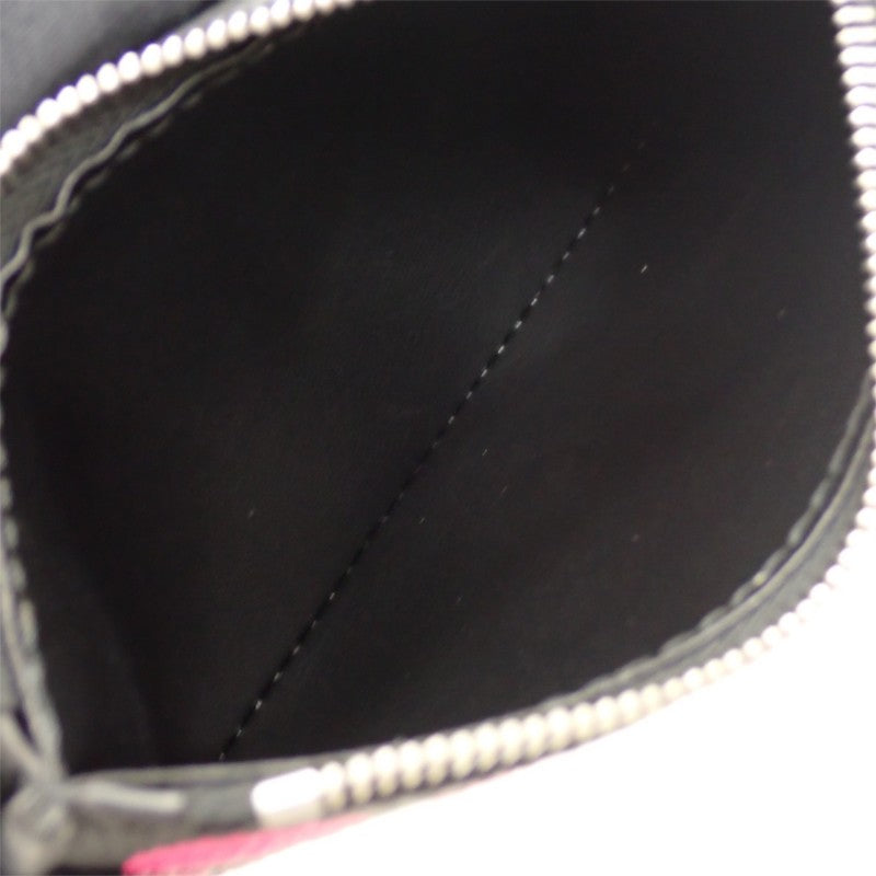 ルイヴィトン LOUIS VUITTON ポルトフォイユ・ヴィクトリーヌ 草間彌生 M81956 二つ折り財布 モノグラムアンプラント ブラック ピンク シルバー金具 レディース【中古】【ABランク】