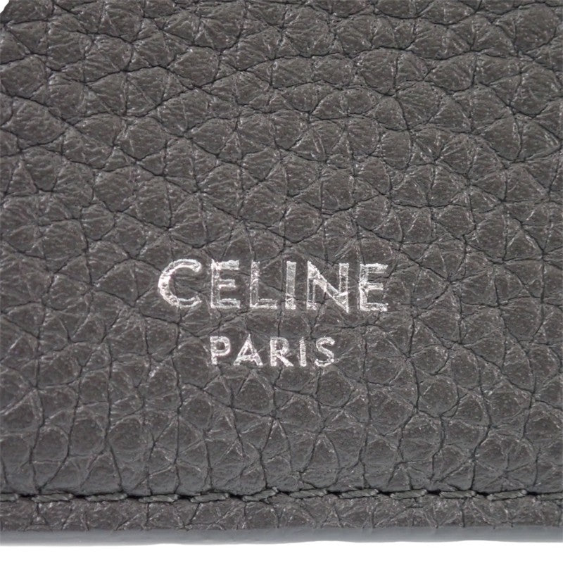 セリーヌ CELINE バイフォールド ウォレット 10C873GTZ.10DC 二つ折り財布 カーフ グレー 灰色 メンズ【中古】【Aランク】