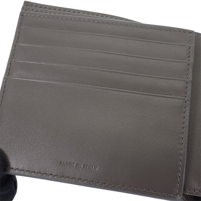 セリーヌ CELINE バイフォールド ウォレット 10C873GTZ.10DC 二つ折り財布 カーフ グレー 灰色 メンズ【中古】【Aランク】