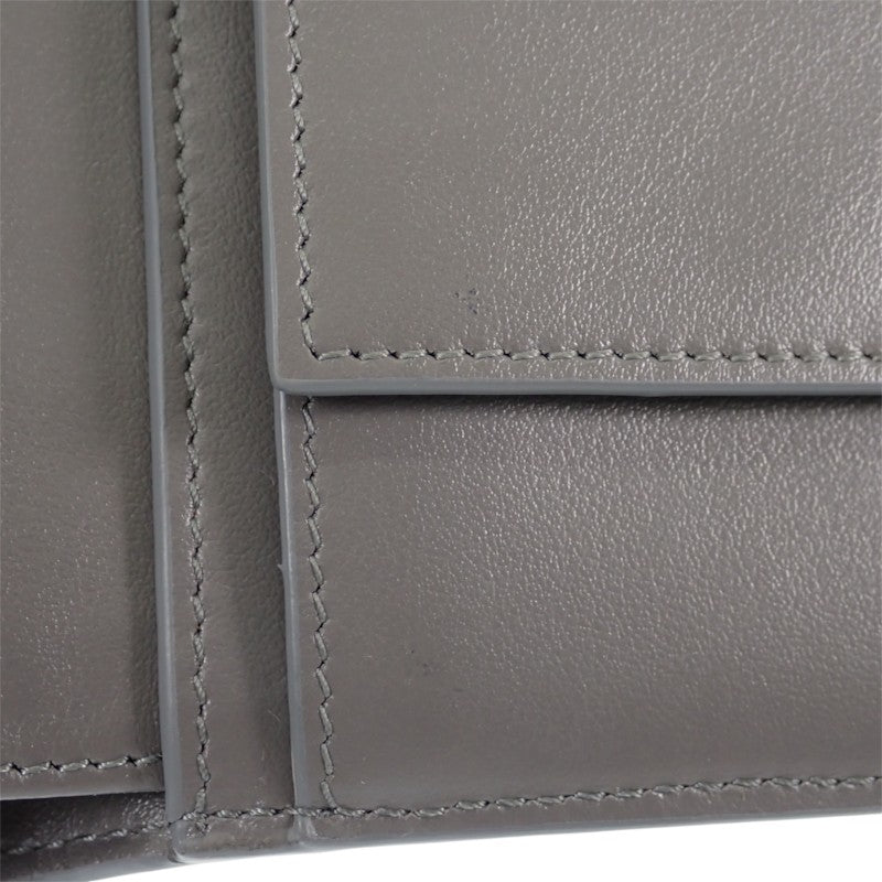 セリーヌ CELINE バイフォールド ウォレット 10C873GTZ.10DC 二つ折り財布 カーフ グレー 灰色 メンズ【中古】【Aランク】