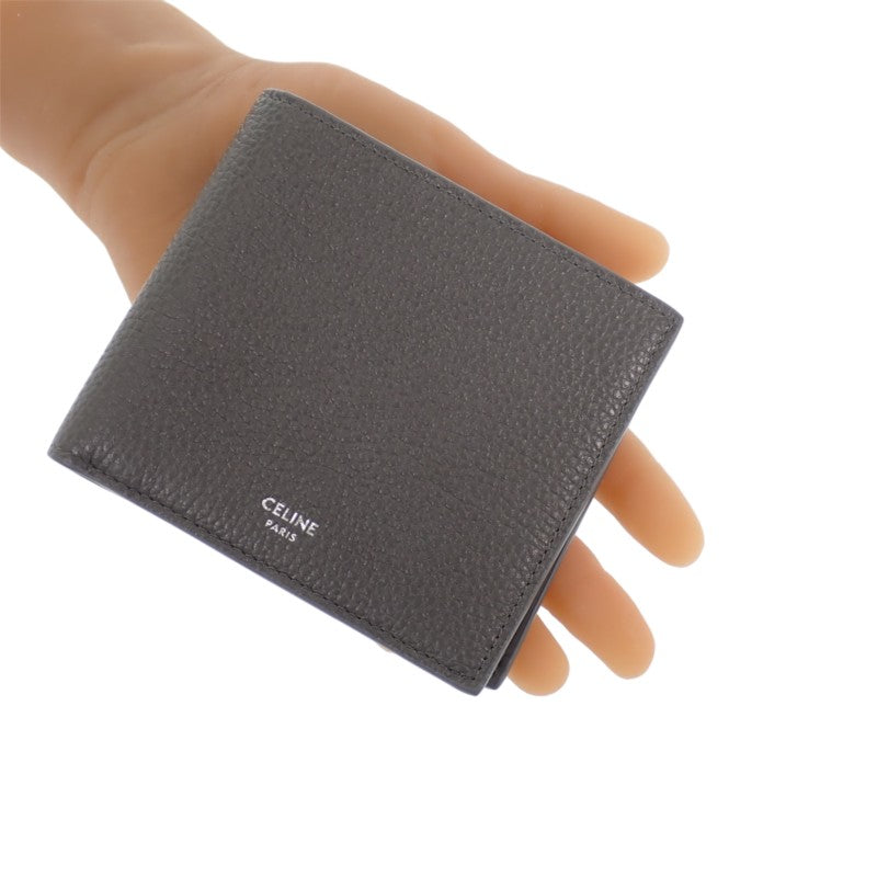 セリーヌ CELINE バイフォールド ウォレット 10C873GTZ.10DC 二つ折り財布 カーフ グレー 灰色 メンズ【中古】【Aランク】